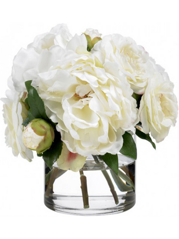 White Satiny Peonies